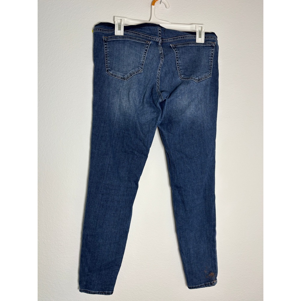 J.Crew Womens Maternity Skinny Jeans Medium‎ Wash Blue Over Belly Panel Size 29